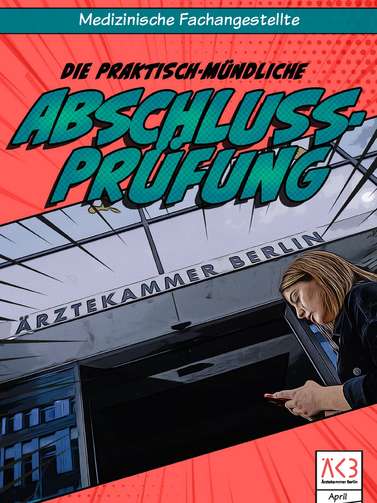 Comic: Praktisch-mündliche Abschlussprüfung der Medizinischen Fachangestellten