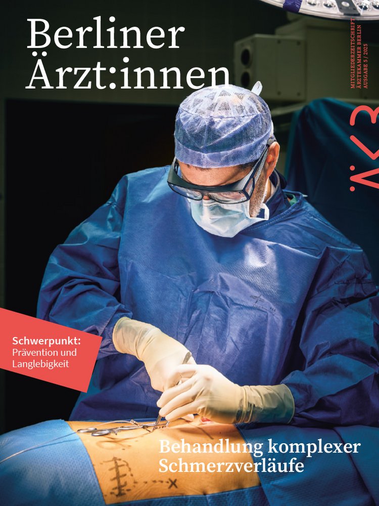 Foto: Dawin Meckel, OSTKREUZ / Ärztekammer Berlin Cover der „Berliner Ärzt:innen“, Ausgabe 5/2025